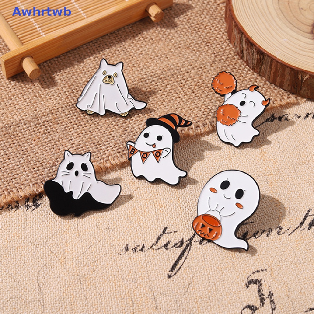 Huy Hiệu Cài Áo Hình Ma Bí Ngô Halloween Dễ Thương Mới