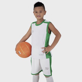 Bộ Quần Áo Bóng Rổ Trẻ Em Bulbal Pacy Kid Trắng