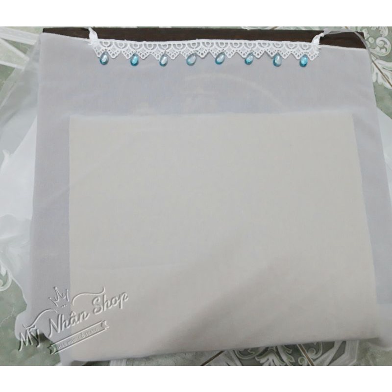 Khăn che mặt cổ trang đính hạt