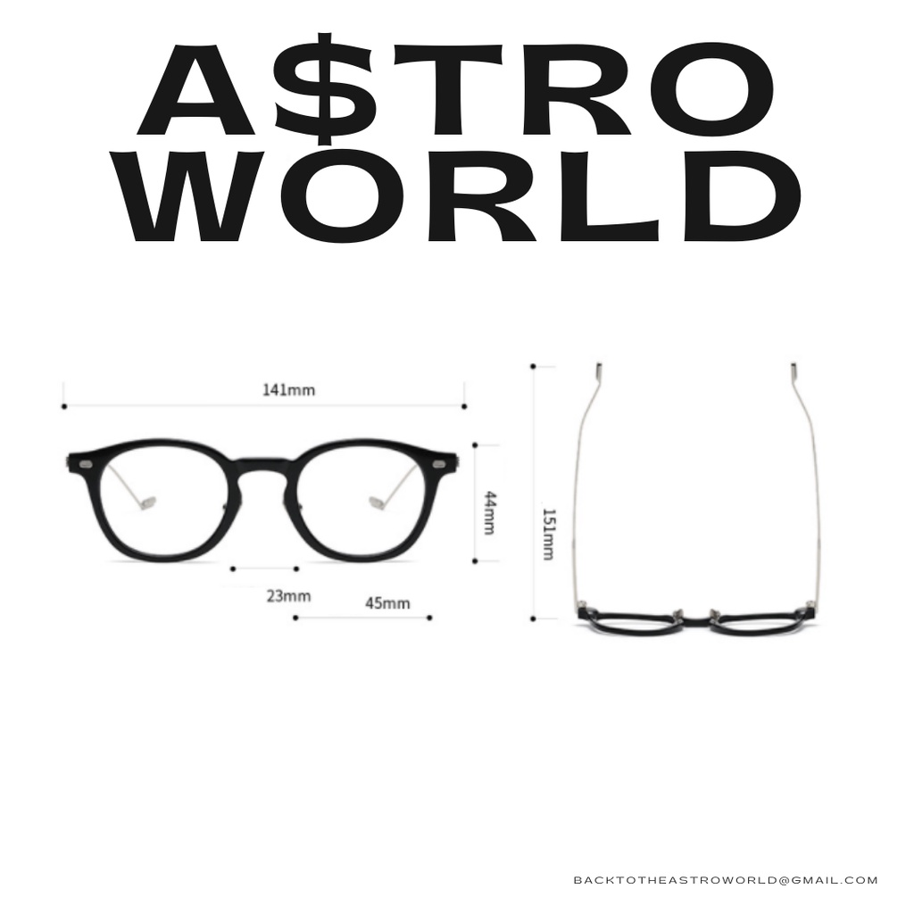 A$troWorld Steeless Blazar Kính Cận thời trang gọng thép cao cấp