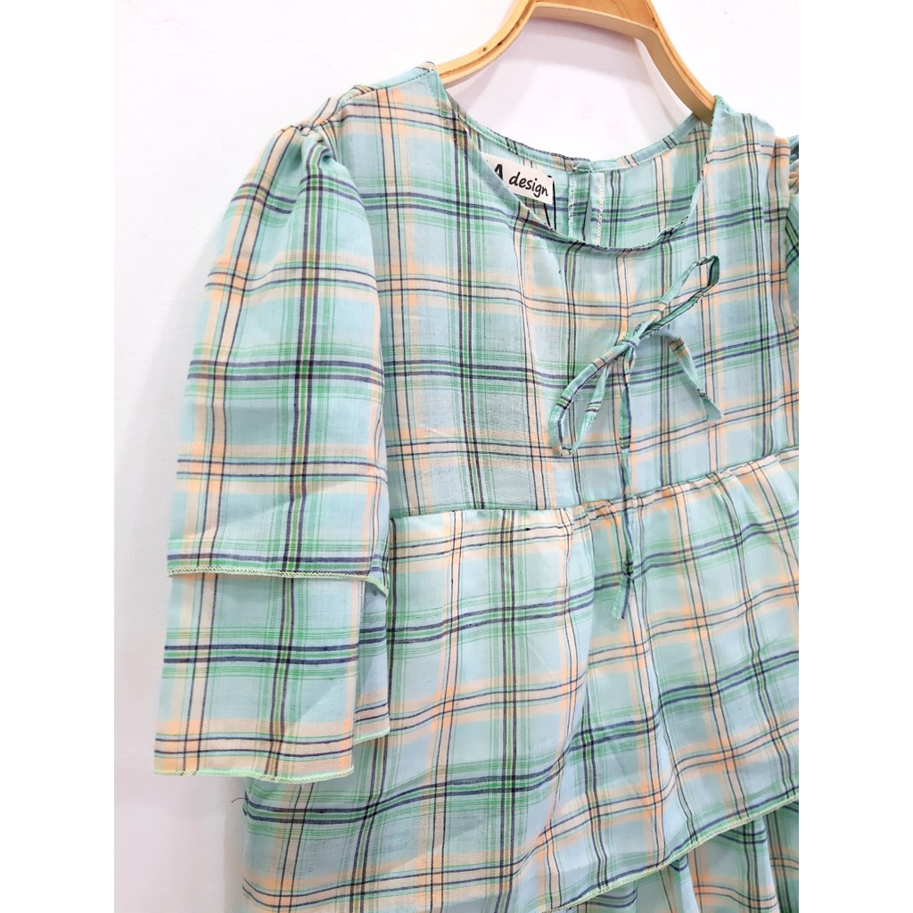 Đầm Babydoll Tầng Caro | BigBuy360 - bigbuy360.vn