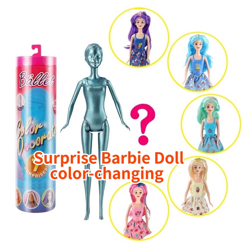 COD Hộp Búp Bê Barbie Đồ Chơi Bất Ngờ Thay Đổi Màu Sắc Có Thể Hòa Tan Trong Nước Làm Quà Tặng Sinh Nhật