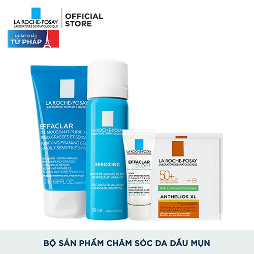 Bộ sản phẩm chăm sóc da dầu mụn La Roche-Posay