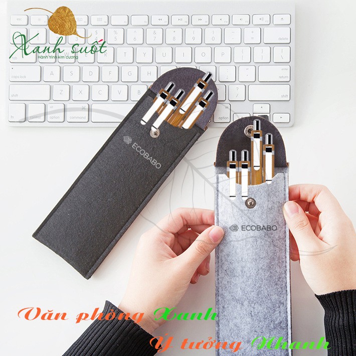 Combo Bút Bi Tre 4 chiếc (tặng 1 túi nỉ) - Ball Point Pens