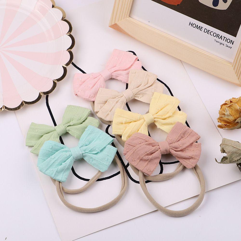 Băng Đô Nơ Bằng Nylon Mềm Mại Dành Cho Bé Gái