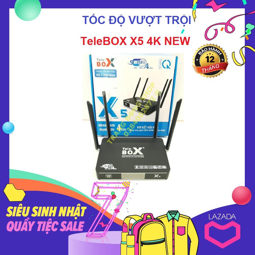 Tivi Tele Box X5 Plus 4K new - MIỄN PHÍ 300 KÊNH HD - 20.000 Phim HD - 36.000 Karaoke - Hàng nhập khẩu