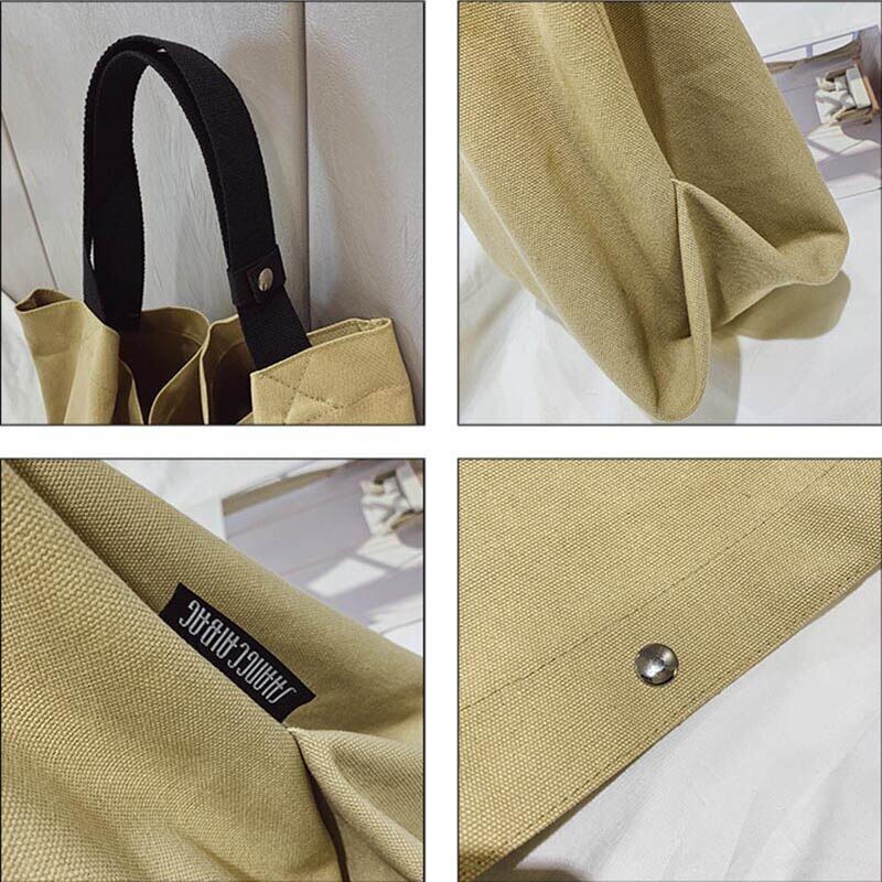 Túi Xách Canvas Màu Trơn Cỡ Lớn Thời Trang Cho Nữ ZY168