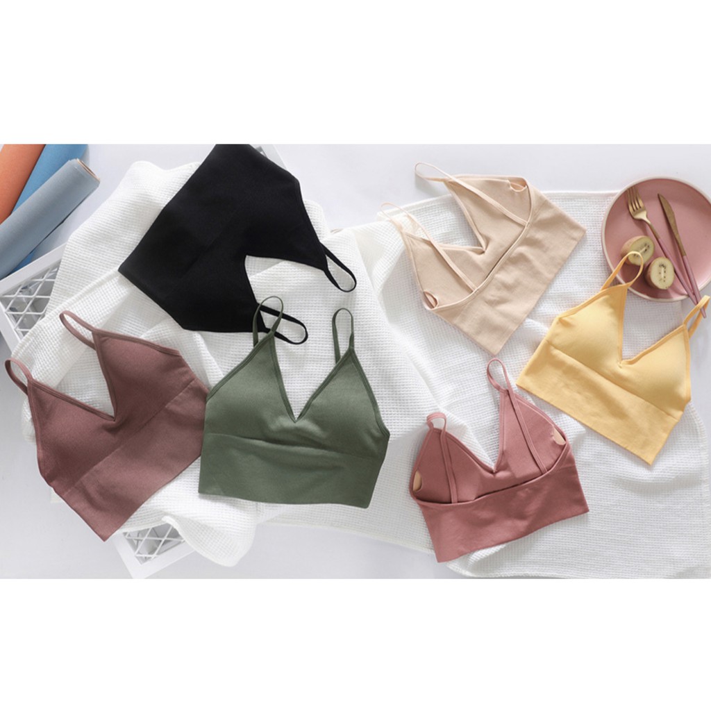 Áo Lót Nữ Không Gọng Mút Đệm Mỏng Chất Seamless Gân Dày Dặn Phom Đẹp Chuẩn Mê Xuất Xịn FreePeople