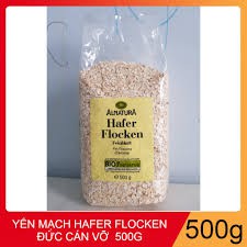 [Combo 2 Túi ] Yến Mạch Đức Cán Dẹp Ăn Dặm Nguyên Chất Hafer Flocken Bio Alnatura 1kg Giảm Cân An Toàn, Tốt Cho Tim Mạch