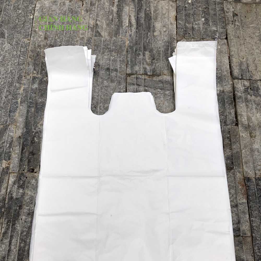 1kg TÚI NI LÔNG 2 QUAI. MÀU TRẮNG SỮA, TỰ HỦY SINH HỌC, SỐ LƯỢNG LỚN