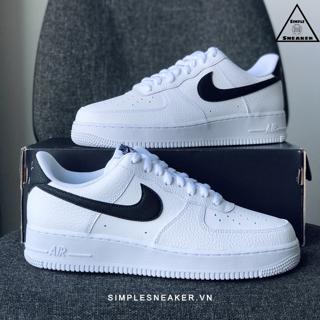 Giày Nike AF1 Chính Hãng FREESHIP Air Force 1 Auth - Giày AF1 Black Swoosh Chính Hãng Chuẩn Auth- Simple Sneaker