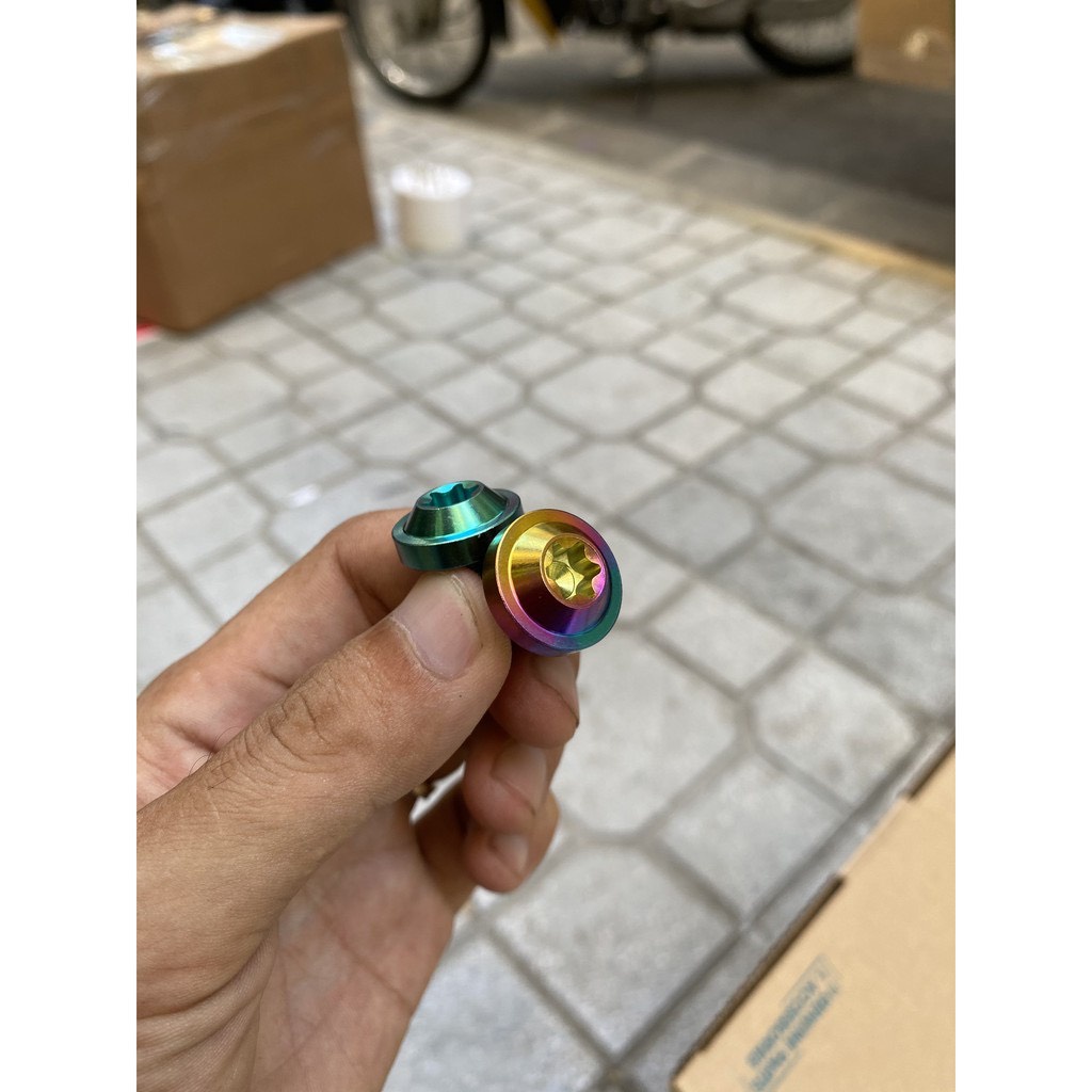 Ốc bịt Chân Gương Titan Gr5 Xịn Gắn Chân Gương Xe Máy