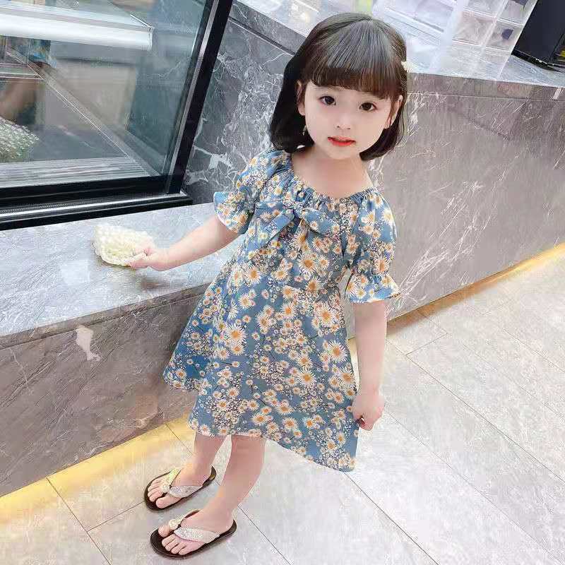 Váy Tiểu Thư Cho Bé Gái Đính Kèm Nơ Trước Ngực Siêu Xinh - Mẫu Hot 2022 - Hàng Quảng Châu Cao Cấp (V5)