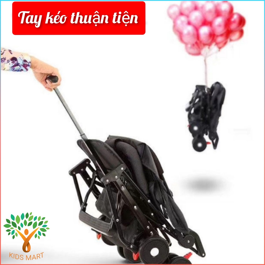 Xe đẩy cho bé gấp gọn (Jiawababy) ,xe đẩy trẻ em gấp gọn du lịch vali kéo siêu nhẹ [ Mẫu 2021] (Bảo hành 12 tháng)