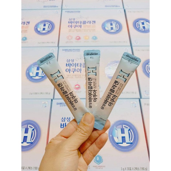 Bột Collagen Xanh Samsung Pharm Vita Aqua