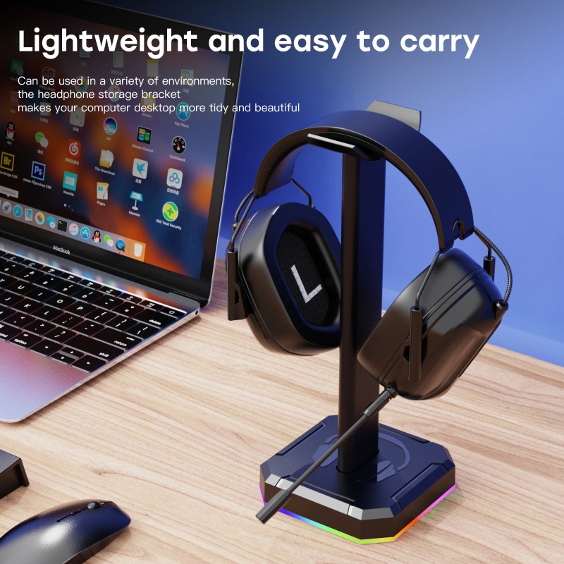 Giá Đỡ Treo Tai Nghe Chơi Game RGB Cổng USB