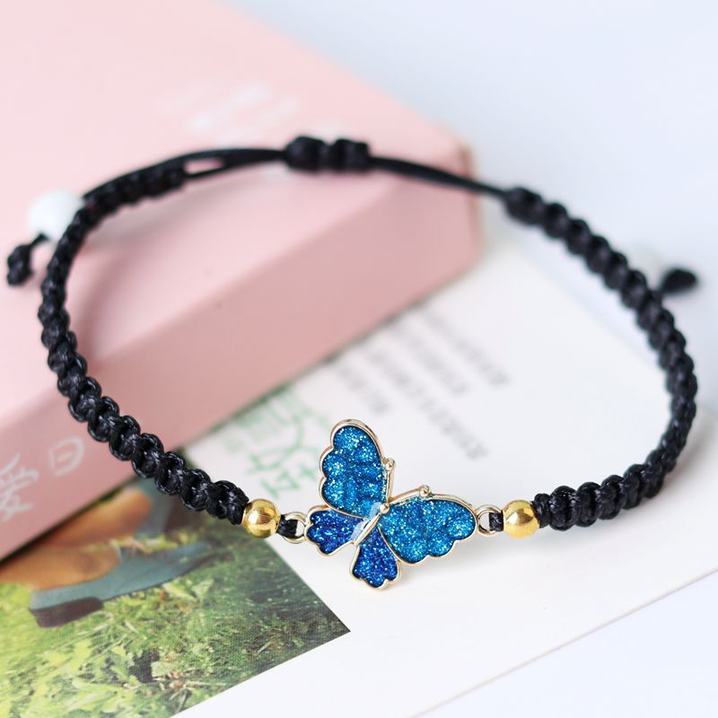 Vòng đeo tay BELLA-Bee dây bện mặt bướm kích cỡ điều chỉnh được thời trang
