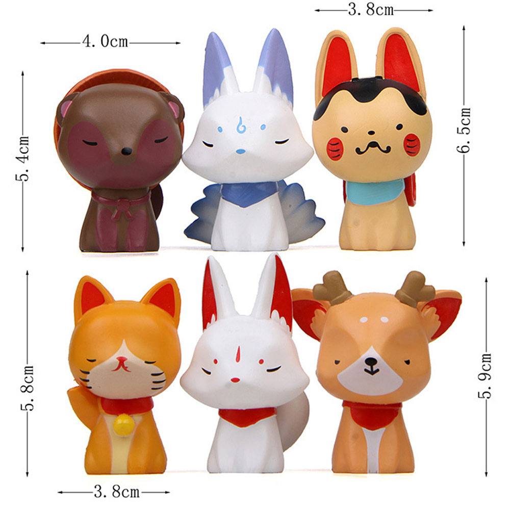 Set 6 Mô Hình Động Vật Mini Trang Trí Đáng Yêu