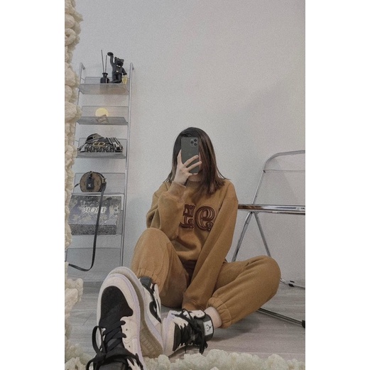 Set nỉ bông hàng quảng châu cao cấp thêu nhung nổi