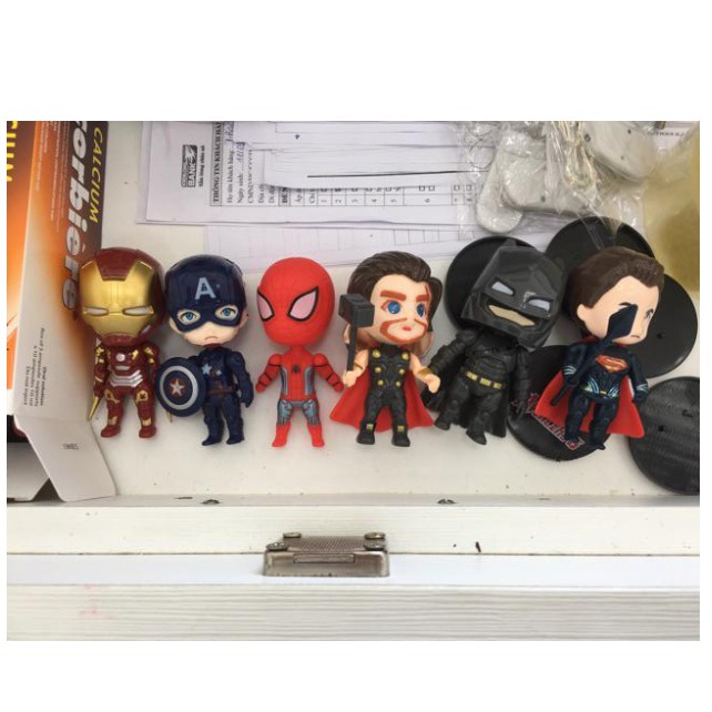 Bộ mô hình siêu anh hùng Marvel Avengers, siêu nhân trang trí bánh kem