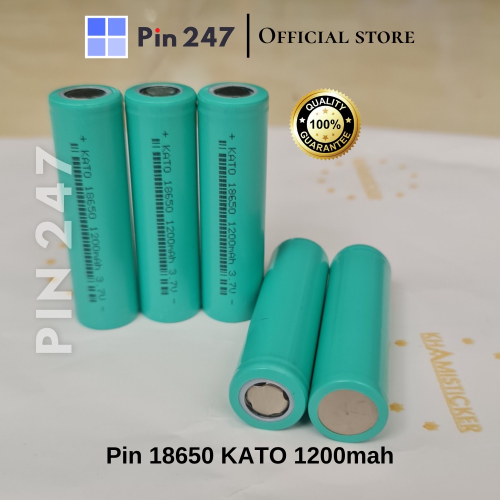 Pin 18650 1200mah chính hãng KATO pin tông đơ, quạt mini, đèn tích điện