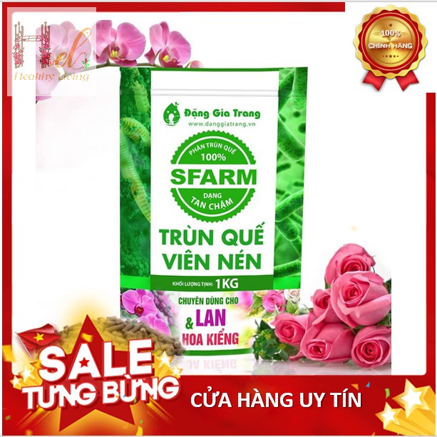 Trùn Quế Viên Nén 1KG Phân Tan Chậm Không Tạp Chất Sfarm Trồng Rau Sạch, Hoa, Bằng Đất Sạch, Xơ Dừa Và Phân Bón Hữu Cơ