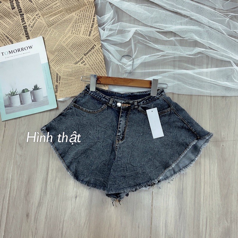 Quần shorts jeans xoè ống siêu rộng có may kèm lót bên trong - S0U | BigBuy360 - bigbuy360.vn
