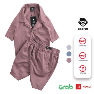 Bộ quần áo nam mùa hè MK CLEVER chất cotton co giãn, mát, thấm mồ hôi tốt