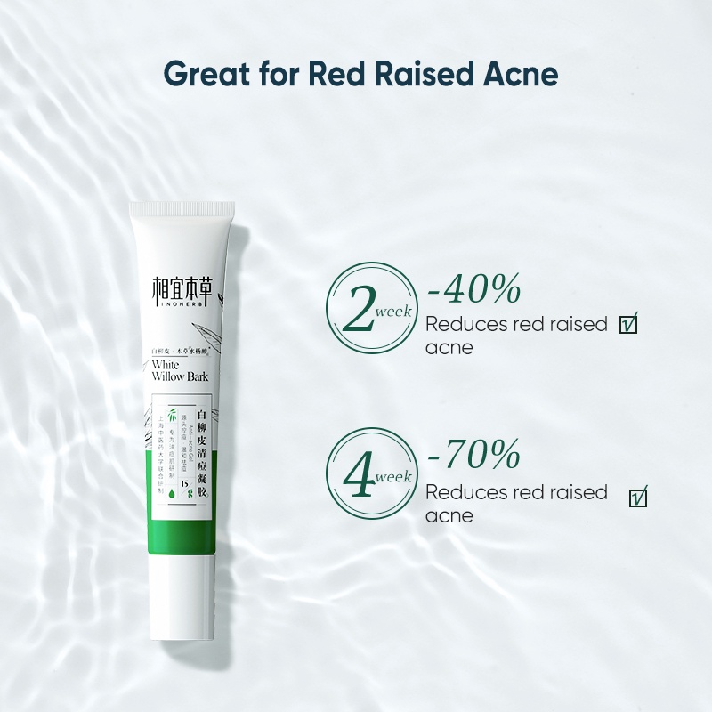 INOHERB Gel Hỗ trợ giảm mụn Chiết Xuất Liễu Tự Nhiên  White Willow Bark Anti-acne Gel 25g