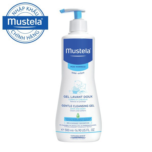 Sữa Tắm Gội Da Thường Mustela Gentle Cleansing Gel 500ml