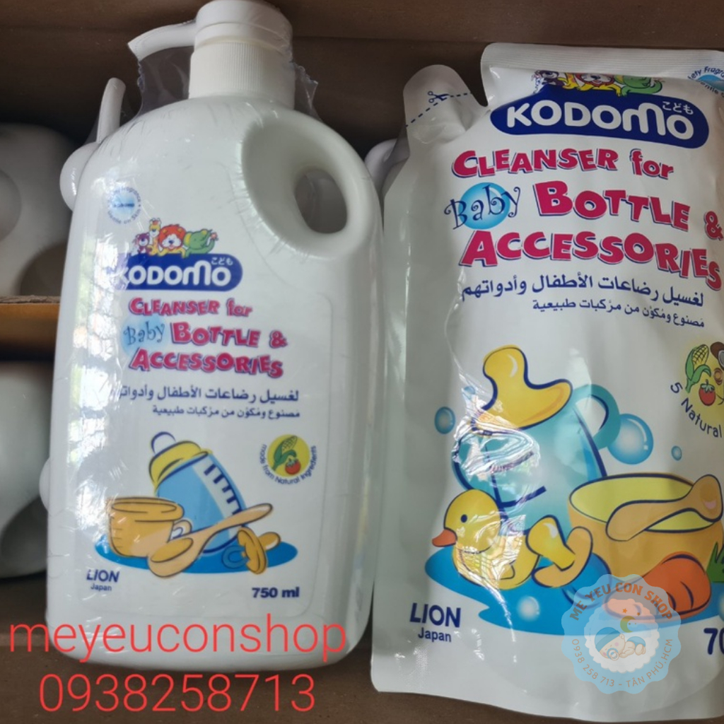[CHÍNH HÃNG] Nước rửa bình sữa KODOMO ( Túi 700ml/ Chai 750ml) (katydang)