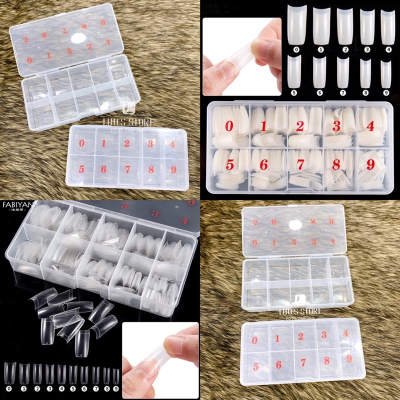 Hộp Nhựa 10 Ô Đựng Móng Giả