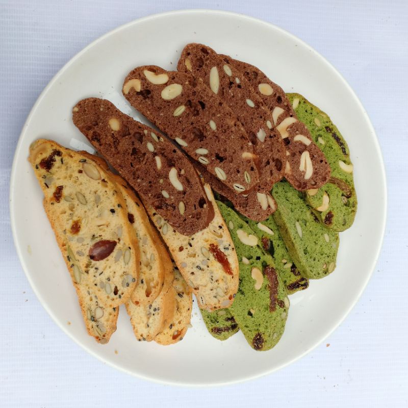 Bánh biscotti ăn kiêng KHÔNG ĐƯỜNG 250g dành cho người giảm cân, tiểu đường,...