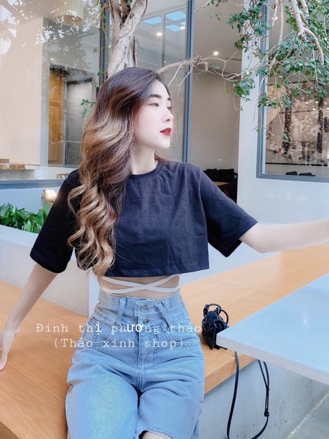 Set 2 áo 🍓🍓 gồm 1 áo croptop 🍓🍓1 áo yếm đan dây eo bên trong - B5U | BigBuy360 - bigbuy360.vn