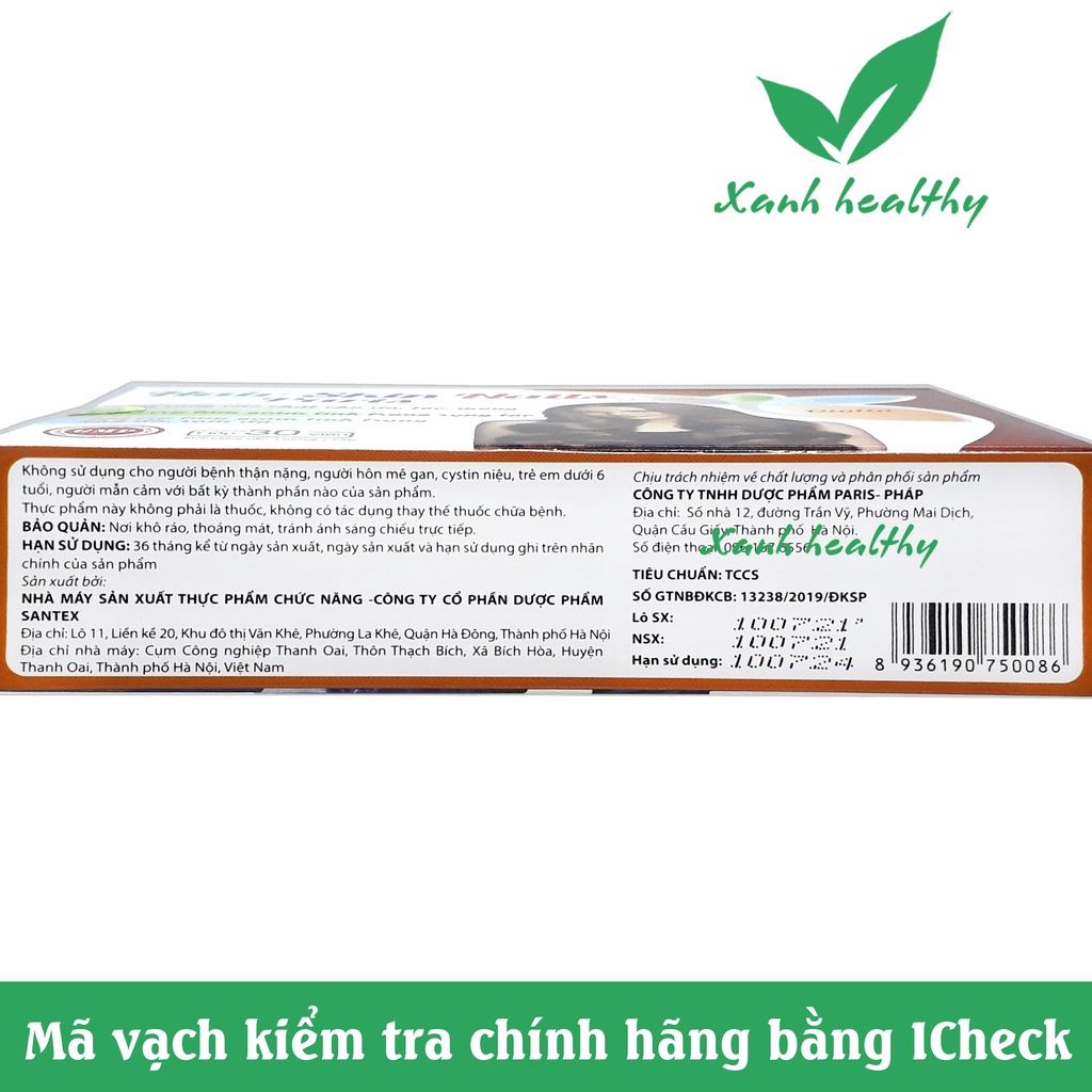 Viên uống giảm tóc gẫy rụng Hair Skin Nails Paris giúp tóc chắc khỏe, da mịn màng, móng bóng đẹp - Hộp 30 viên
