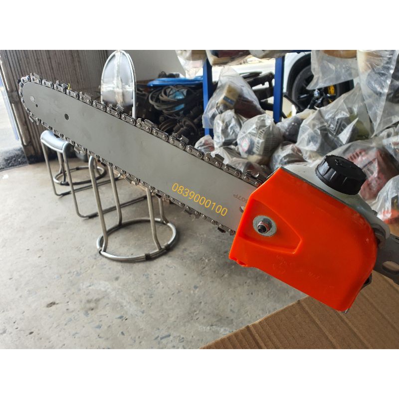 Bộ Cưa Xích Cắt Tỉa Cành gắn vào máy cắt cỏ Láp 28-9 Khía .Lưỡi Cưa gắn máy Cắt cỏ Loại tốt cưa bén