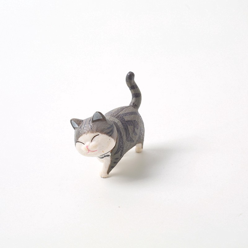 Mô hình mèo nhựa dẻo trang trí taplo xe hơi bàn học, bàn làm việc dễ thương