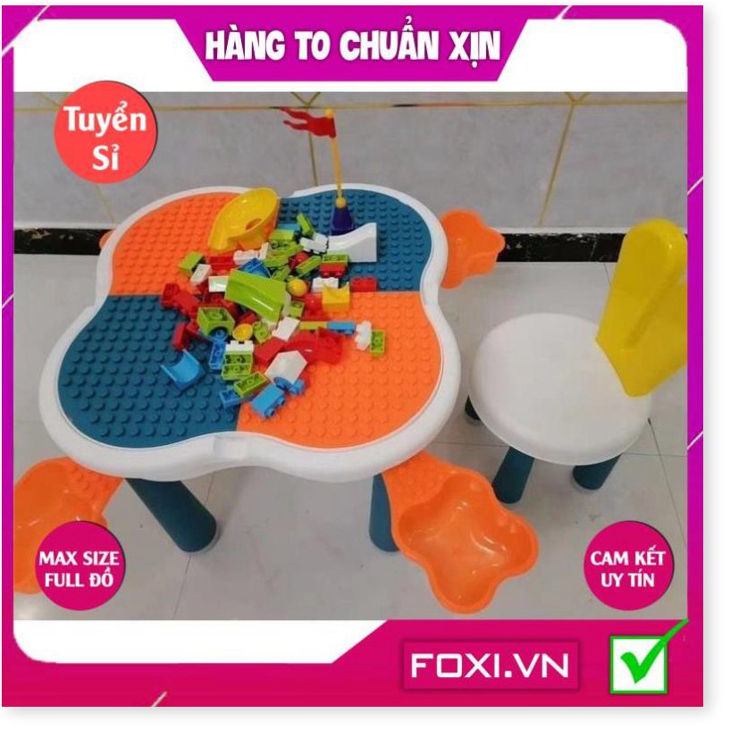 Bộ bàn ghế LEGO đa năng 6in1 cho bé-Bàn ăn cơm-Học bài-Chơi đồ chơi-Giúp bé tránh xa các đồ chơi công nghệ như tivi-ipad