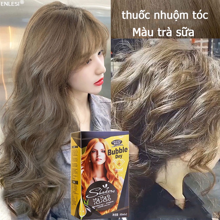 ENLESHI Thuốc Nhuộm Tóc  Dễ dàng sử dụng, nhuộm tóc tại nhà  Ba màu   tặng kèm trợ nhuộm 120M