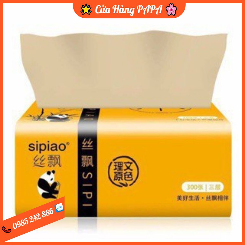 Giấy Ăn Gấu Trúc SIPAO Siêu Dai (Thùng 27 Gói)