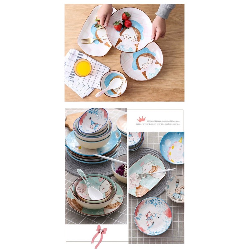 SẴN Bát sứ ăn dặm tô nhỡ ăn chè chén sứ hoạ tiết hoạt hình ngộ nghĩnh bát tô nhỡ