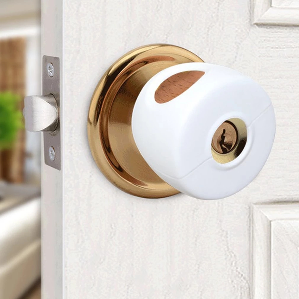 Miếng Bọc Tay Nắm Cửa Hình Tròn Bằng Silicon Bảo Vệ An Toàn Cho Bé