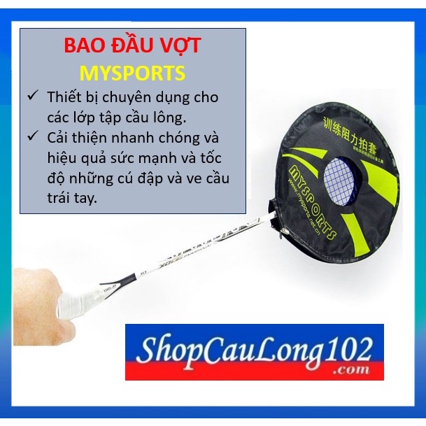 ✅ NÂNG CAO TRÌNH ĐỘ ✅ Bao Đầu Vợt MYSPORTS, Dùng Tập Luyện Với Sức Cản Gió Kháng Lực