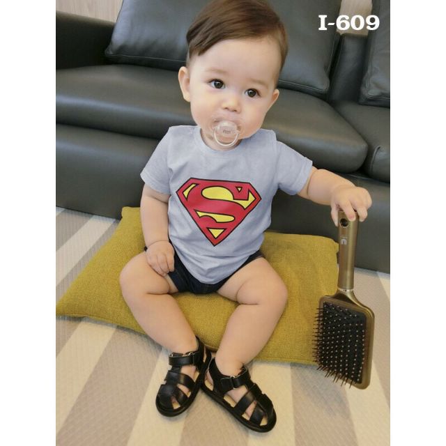 Áo thun SPMAN thần thánh cho bé 8-18kg