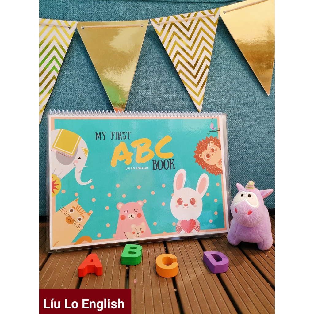 Học liệu GỠ DÁN Sticker BẢNG CHỮ CÁI TIẾNG ANH - ABC Book - Líu Lo English