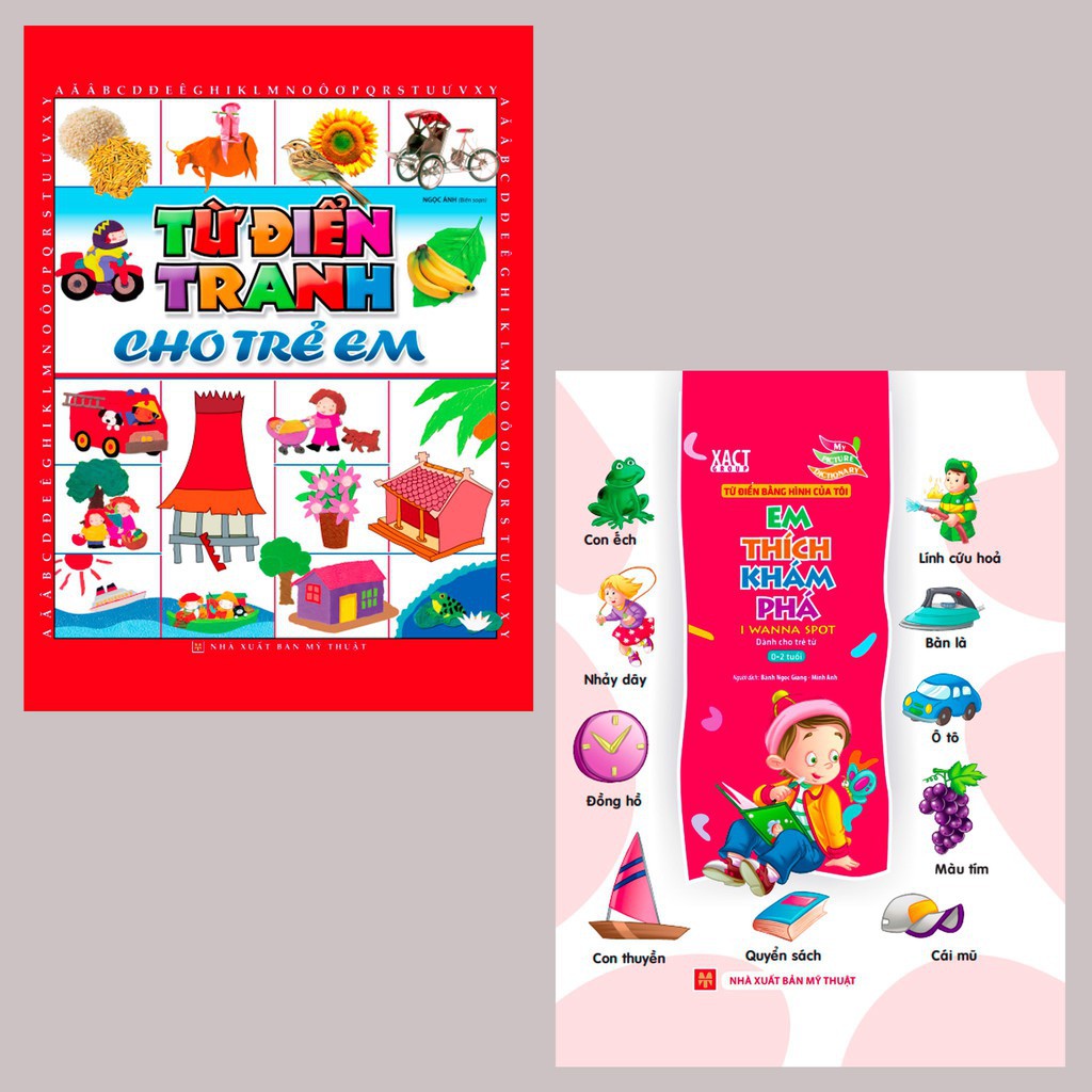 Sách: Combo Từ Điển Tranh Cho Trẻ Em + Em Thích Khám Phá ( Bìa Cứng)