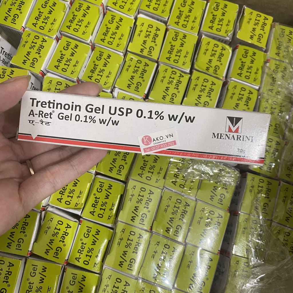 ( Chính hãng bill Ấn ) Tretinoin Gel USP Aret - Giảm mụn, mờ thâm nám, chống lão hóa