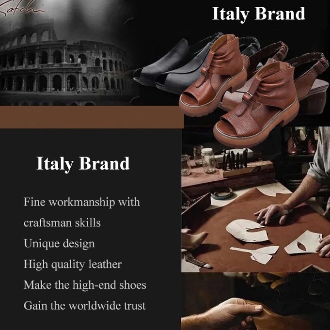 Xăng đan cao gót chất liệu da phong cách thời trang cho nữ