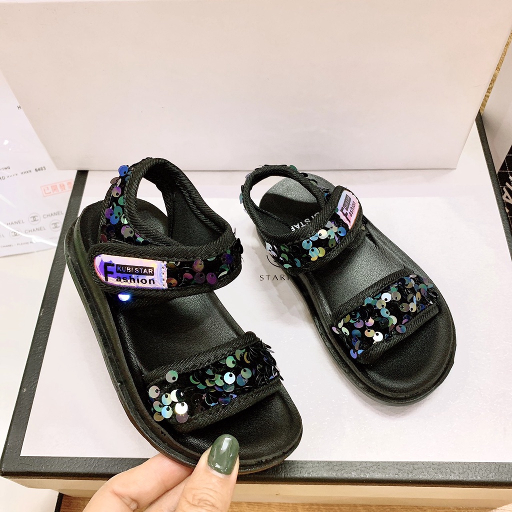Sandal Kim Tuyến Cho Bé Yêu _  Dép Da L-V Quai Hậu Da Mềm Nhẹ Êm!!