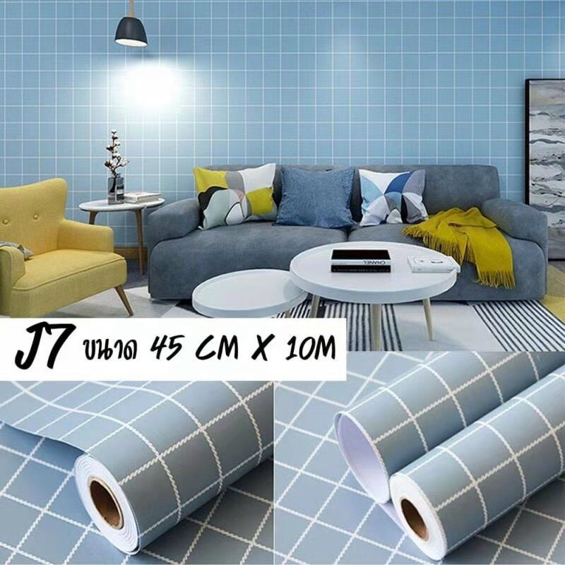 10M Giấy dán tường Caro  có sẵn keo khổ 45cm